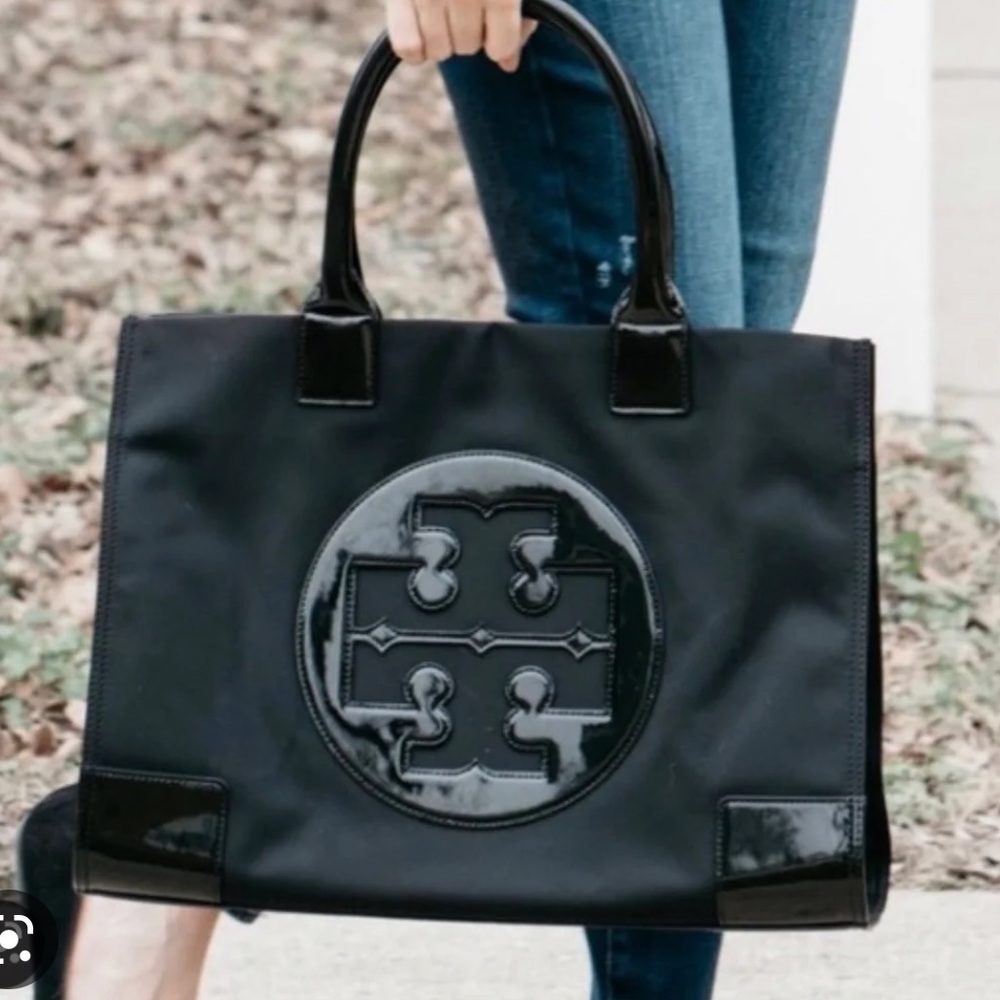 Tory Burch large black tote bag. Perfect condition